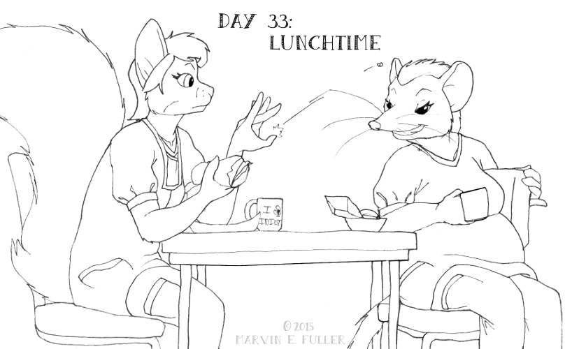 Daily Sketch 33 - Lunchtime